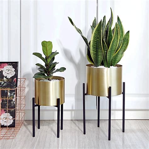 small metal house plant pots|decorative metal pots for plants.